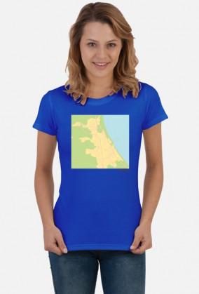 Koszulka z mapą Sopotu.