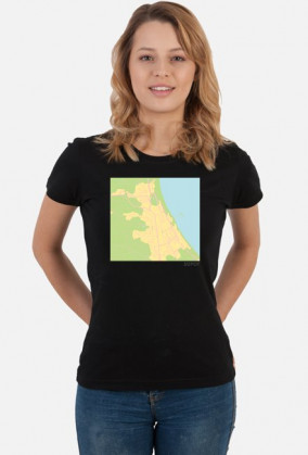 Koszulka z mapą Sopotu.