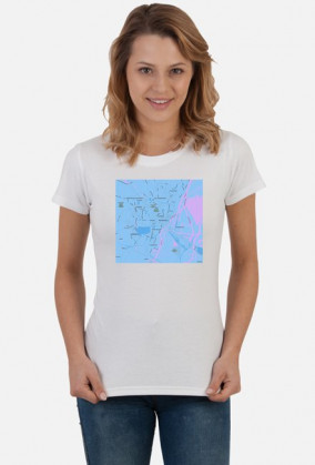 Koszulka z mapą Szczecina.