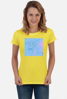Koszulka z mapą Szczecina.