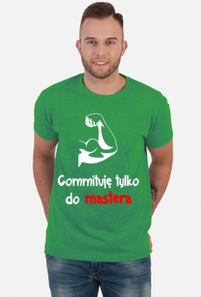 Koszulka: Commituję tylko do mastera dark