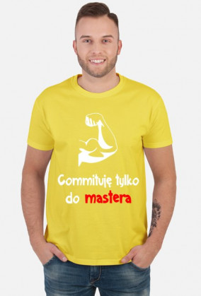 Koszulka: Commituję tylko do mastera dark