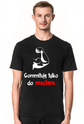 Koszulka: Commituję tylko do mastera dark