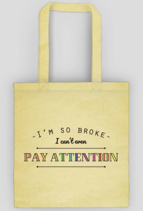 I'm so broke - biała/kremowa torba