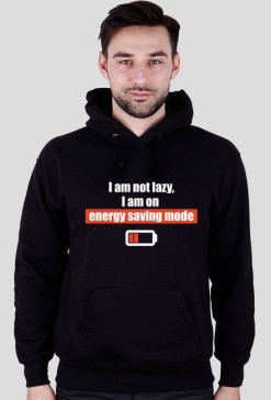 energy saving mode - czarna/ciemnoszara bluza męska