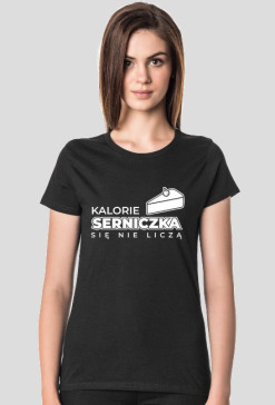 Koszulka damska ciemna - Serniczek się nie liczy