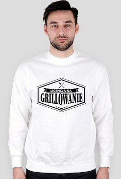 Bluza męska jasna - Licencja na grillowanie