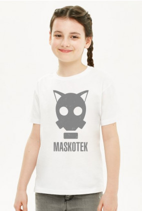 Maskotek - kot - maska gazowa - retro - vintage - postapo - apokalipsa - dziewczynka koszulka