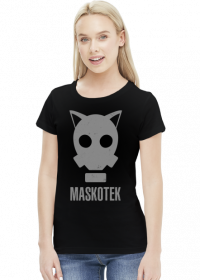 Maskotek - kot - maska gazowa - retro - vintage - postapo - apokalipsa - damska koszulka