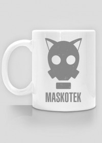 Maskotek - kot - maska gazowa - retro - vintage - postapo - apokalipsa - kubek