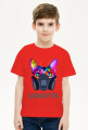 Maskotek - kolorowy kot - maska gazowa - retro - vintage - postapo - apokalipsa - chłopiec koszulka