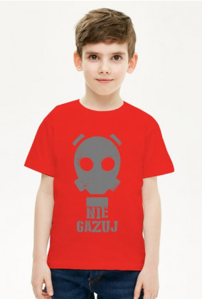 Nie Gazuj - Maska Gazowa - Retro - Vintage - Postapo - Apokalipsa - chłopiec koszulka