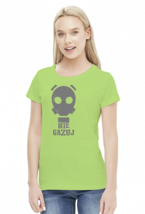 Nie Gazuj - Maska Gazowa - Retro - Vintage - Postapo - Apokalipsa - damska koszulka