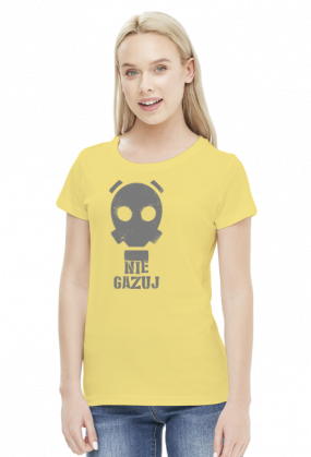 Nie Gazuj - Maska Gazowa - Retro - Vintage - Postapo - Apokalipsa - damska koszulka
