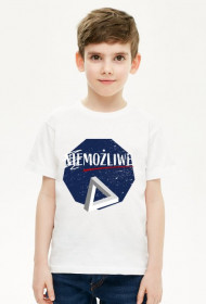 Nie możliwe - złudzenie optyczne - figura niemożliwa - Trójkąt Penrose’a - retro - vintage - chłopiec koszulka