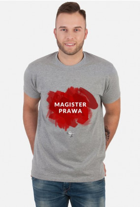 Magister prawa - czerwony- T-shirt męski
