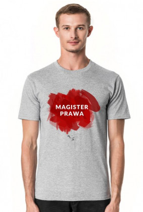 Magister prawa - czerwony- T-shirt męski