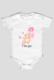 body dziecięce - miś i love you