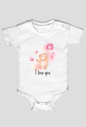 body dziecięce - miś i love you