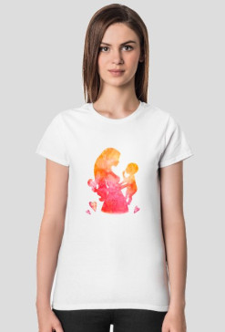 t-shirt damski - mama i dziecko