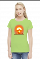 Wybuch nuklearny - grzyb - bomba - retro - vintage - Czarnobyl - postapo - damska koszulka