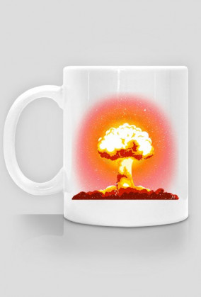 Wybuch nuklearny - grzyb - bomba - retro - vintage - Czarnobyl - postapo - kubek