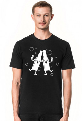 Koszulka męska ciemna - Imprezowi przyjaciele