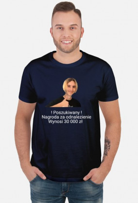Męski T-shirt Poszukiwany Ahus | memeniwersum | memeniwershop