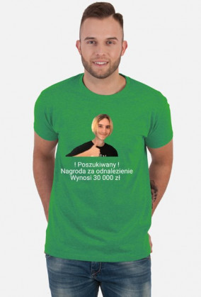 Męski T-shirt Poszukiwany Ahus | memeniwersum | memeniwershop