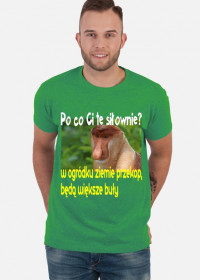 Ciemnozielona koszulka z nosaczem polskości