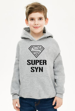 bluza chłopięca z kapturem - super syn
