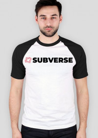 Dwukolorowa biało-czarna koszulka męska subverse