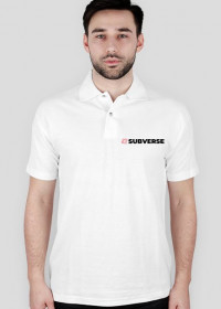 Biała męska koszulka polo Subverse