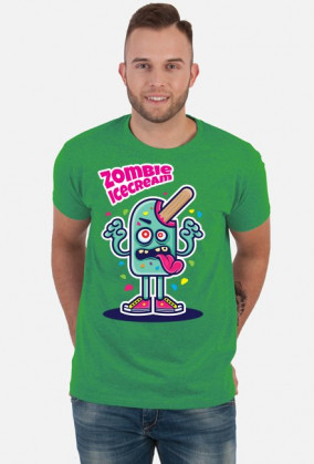 Zombie Ice Cream - lód potwór koszulka wakacyjna, lato