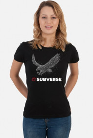 Czarna koszulka damska Subverse - Digital Eagle