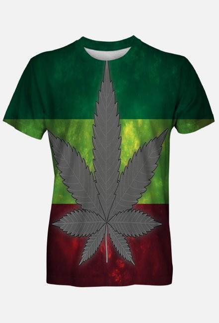 T-Shirt Męski / Marijuana II White Back