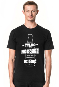 Koszulka męska ciemna - Dzisiaj tylko jedno piwo