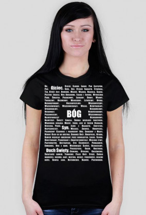 Bóg - Ojciec, Syn Boży, Duch Święty (biały napis)
