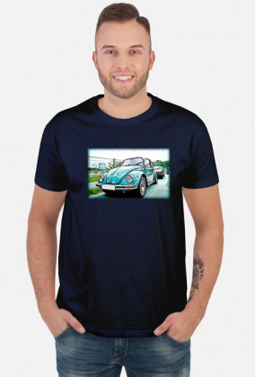 VW Garbus V5 - cartoon (koszulka męska)