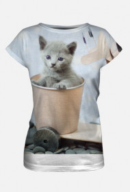 Koszulka kot rosyjski niebieski kitty puppy