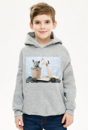 Bluza dla chłopca kot w skuterku