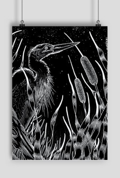 Heron Poster