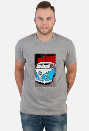 VW Bulli Ogórek - cartoon (koszulka męska)