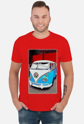 VW Bulli Ogórek - cartoon (koszulka męska) dg