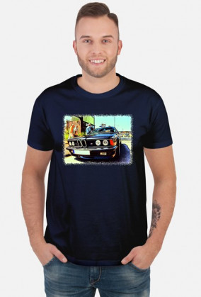BMW E24 M635i - cartoon (koszulka męska)