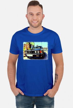 BMW E24 M635i - cartoon (koszulka męska)