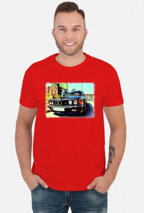 BMW E24 M635i - cartoon (koszulka męska)