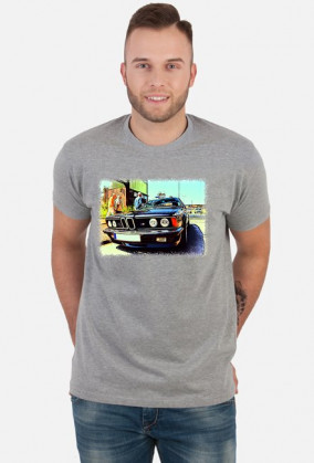 BMW E24 M635i - cartoon (koszulka męska)