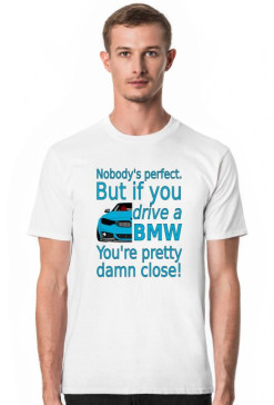 Nobody is perfect - M4 widebody blue (koszulka męska)