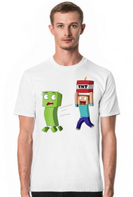 Minecraft Creeper i Steve